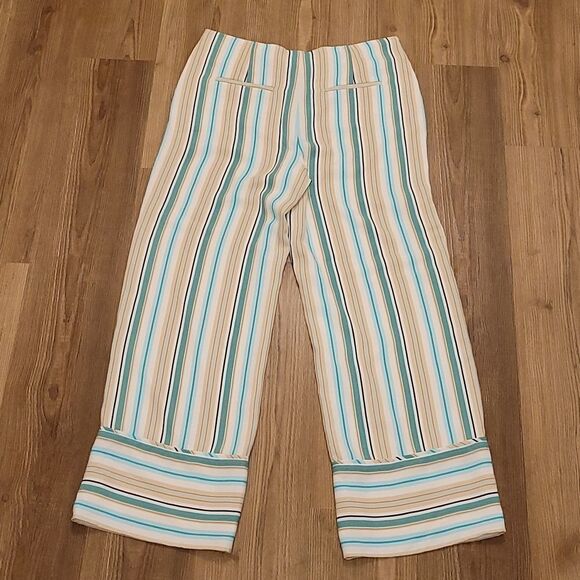 🔹️Chico's Black Label Multicolored Striped Pants Size 10 - Picture 4 of 12